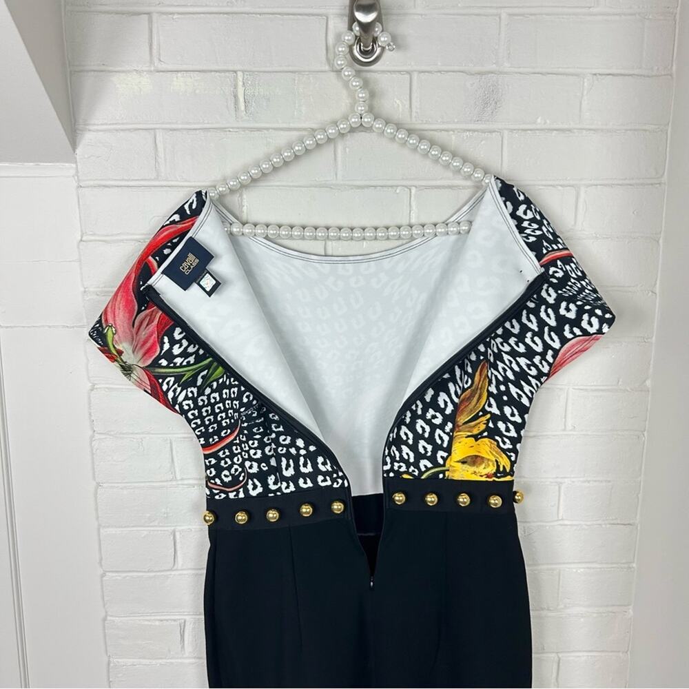 NWT Cavalli Class by Roberto Cavalli Printed Embellished Dress Size US 6 - Picture 14 of 14